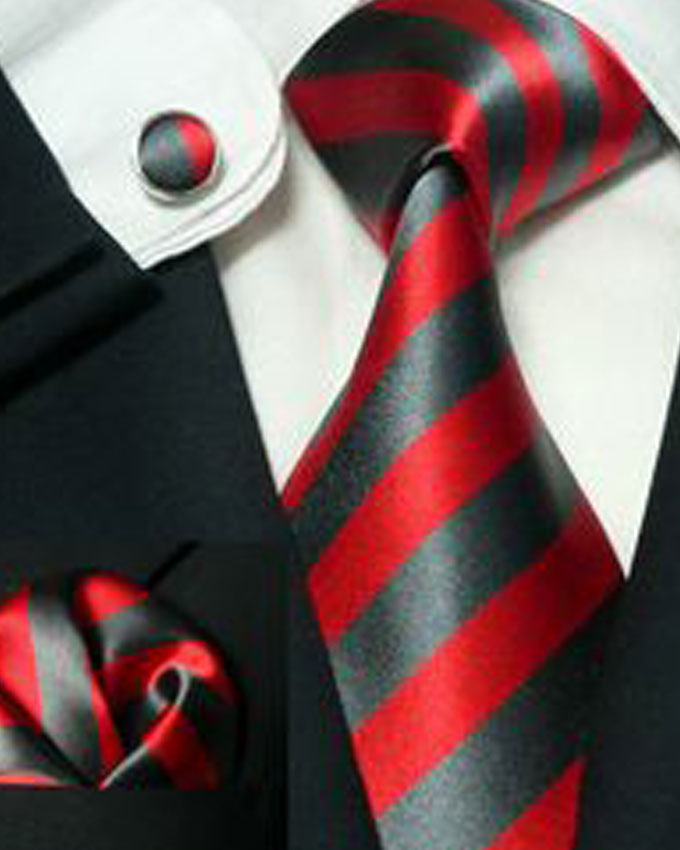 Solid Gold Black Ties